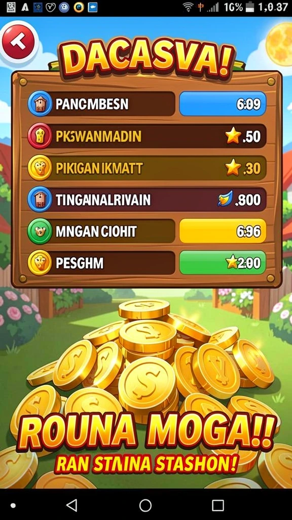 Pengaturan level yang penuh warna dan detail.