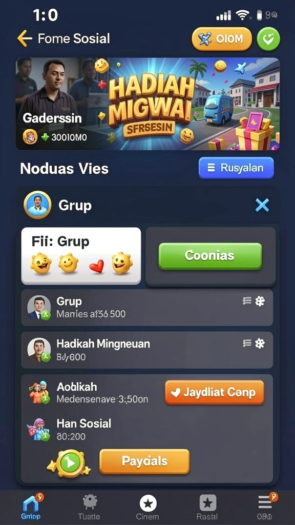 Screenshot berbagai karakter yang bisa dipilih.