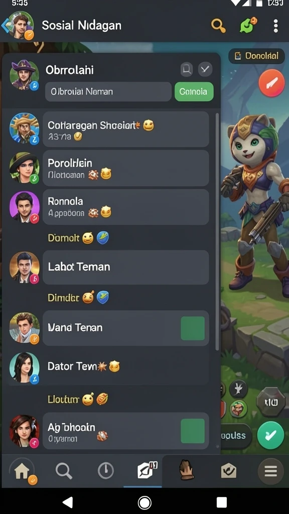 Karakter kustom yang bisa dipilih dalam permainan.