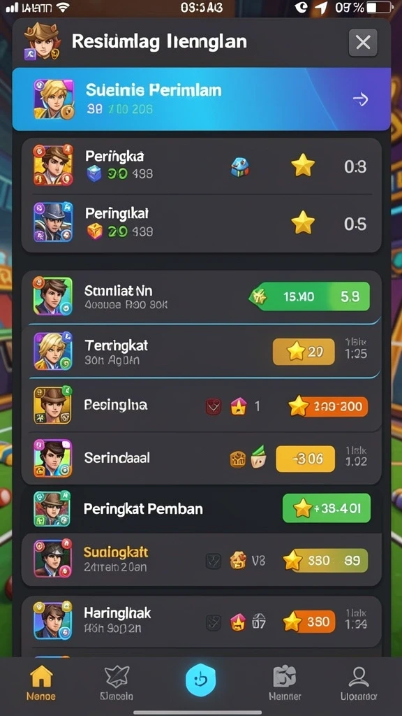 Scene petualangan yang mendebarkan.