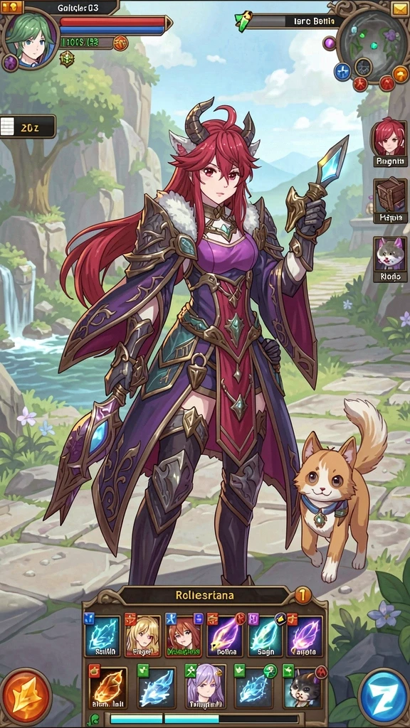 Grafis level 1 yang penuh warna dan detail.
