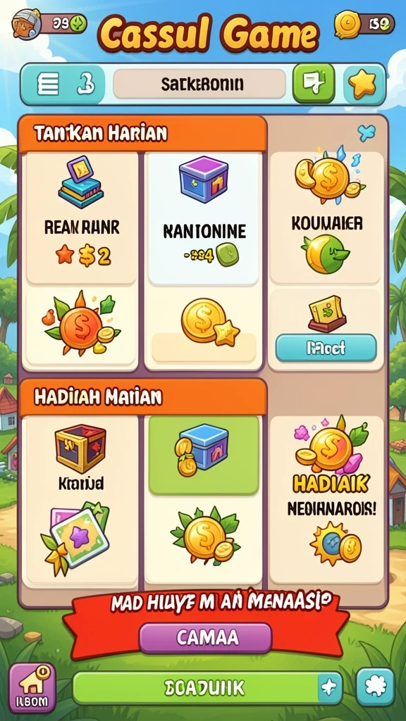 Grafis permainan yang memukau dan colorfull.
