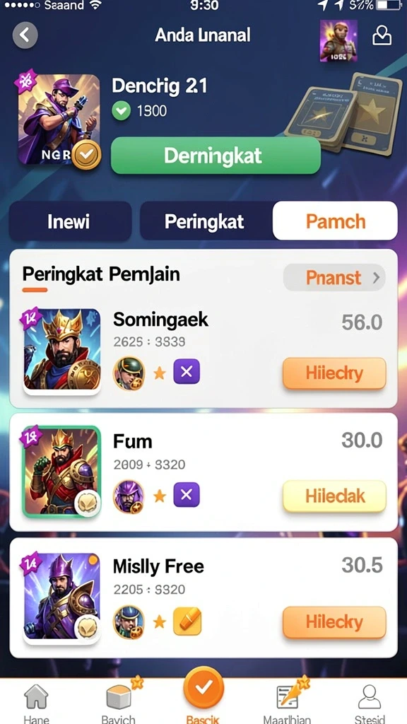 Leaderboard untuk kompetisi dengan teman.