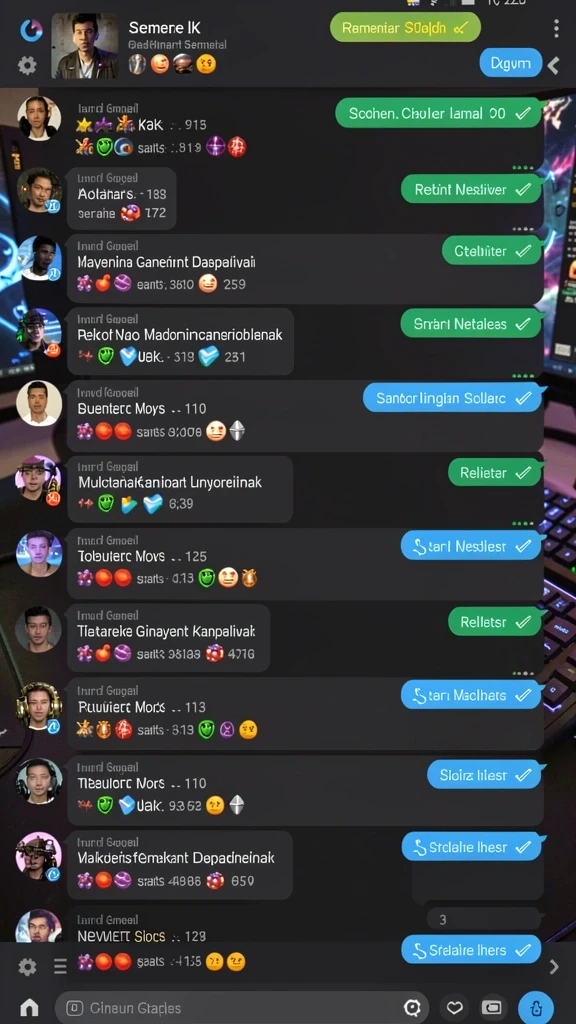 Berinteraksi dengan karakter lain dalam game.