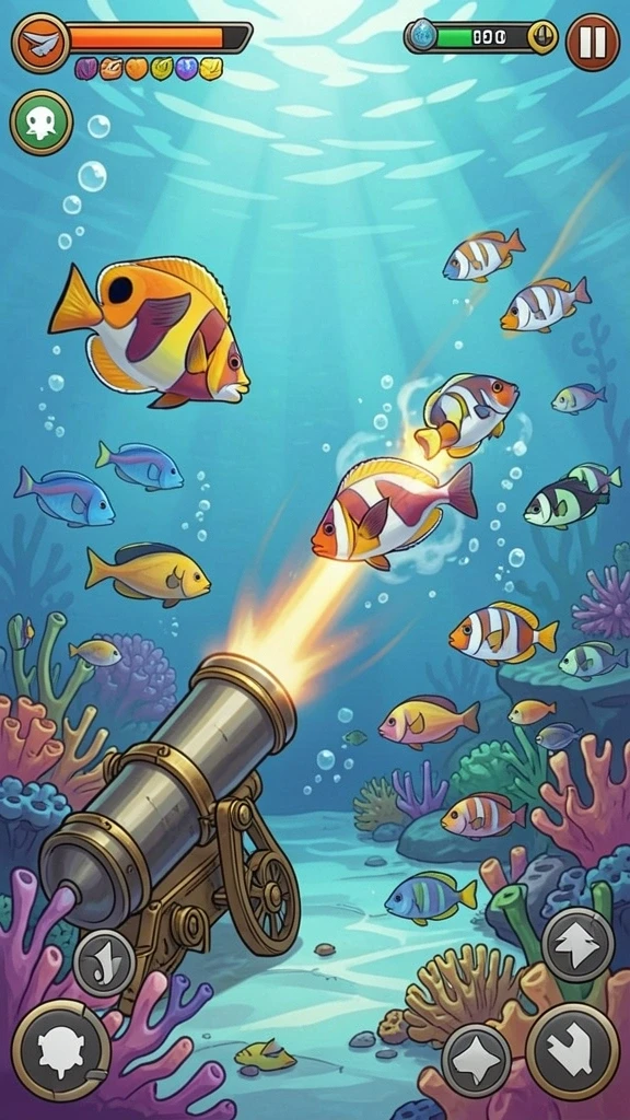 Menjelajahi dunia penuh warna dalam game.