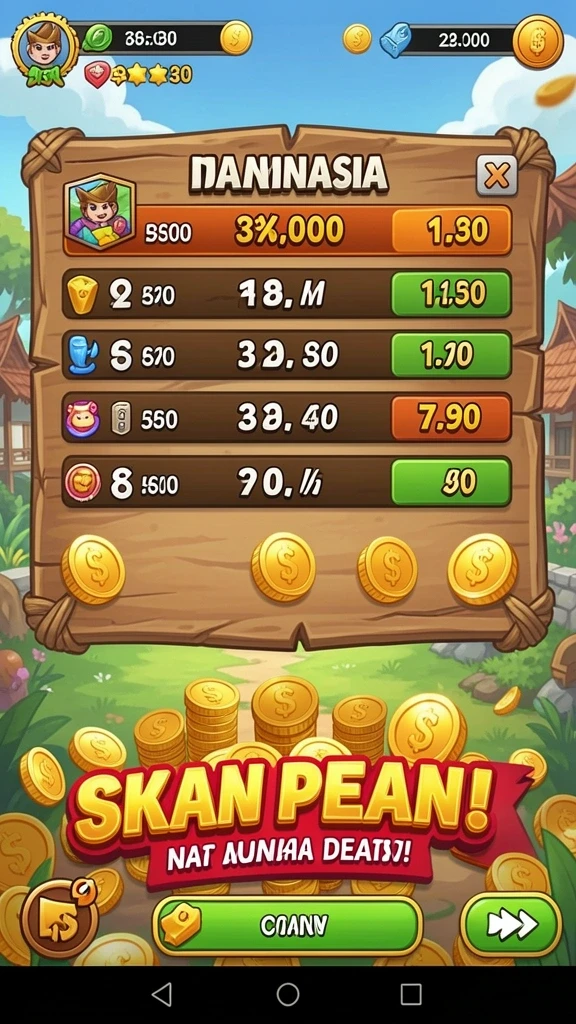 Sistem reward yang menarik untuk motivasi pemain.
