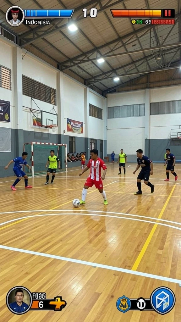 Leaderboard menunjukkan peringkat pemain secara real-time.