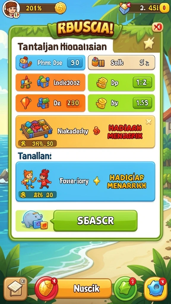 Karakter unik dengan kemampuan berbeda-beda.