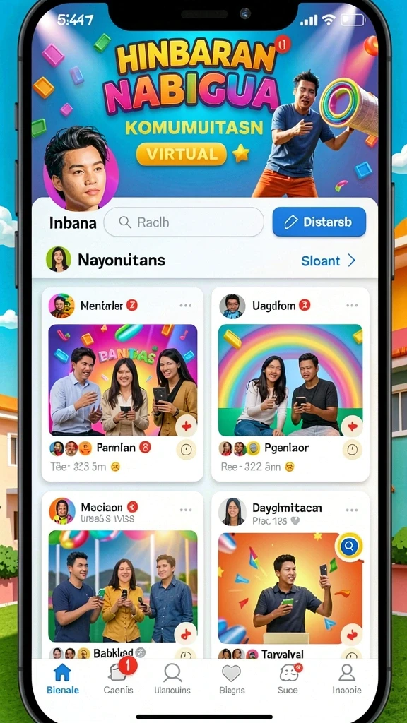 Mode permainan interaktif yang seru bersama teman.