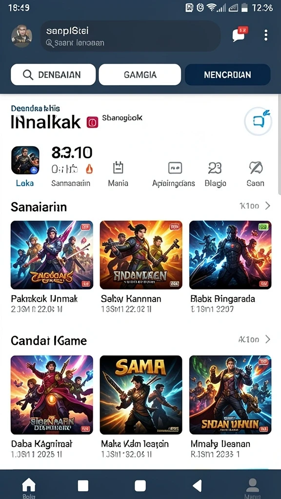 Tampilan antarmuka pengguna yang bersih dan sederhana.