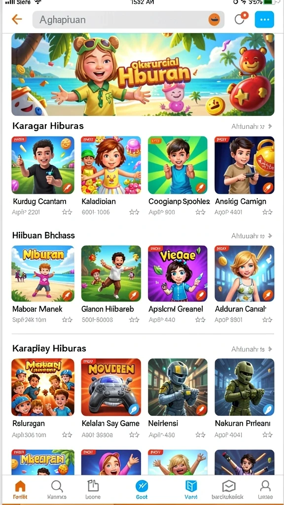 Tampilan karakter utama yang siap beraksi.