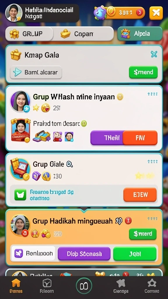 Tampilan menu utama yang menarik dan intuitif.